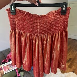 Queen of Sparkles burnt orange skirt/skort